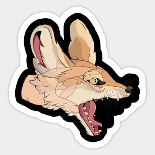 fox and hand Sticker